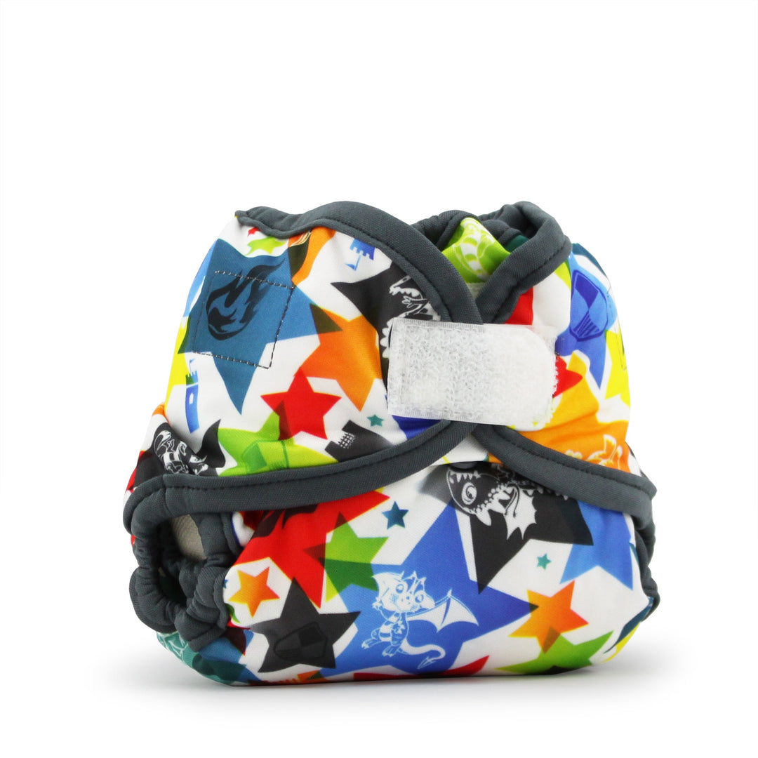 Dragons Fly (Castle trim) Rumparooz Newborn Cloth Diaper Cover - Aplix
