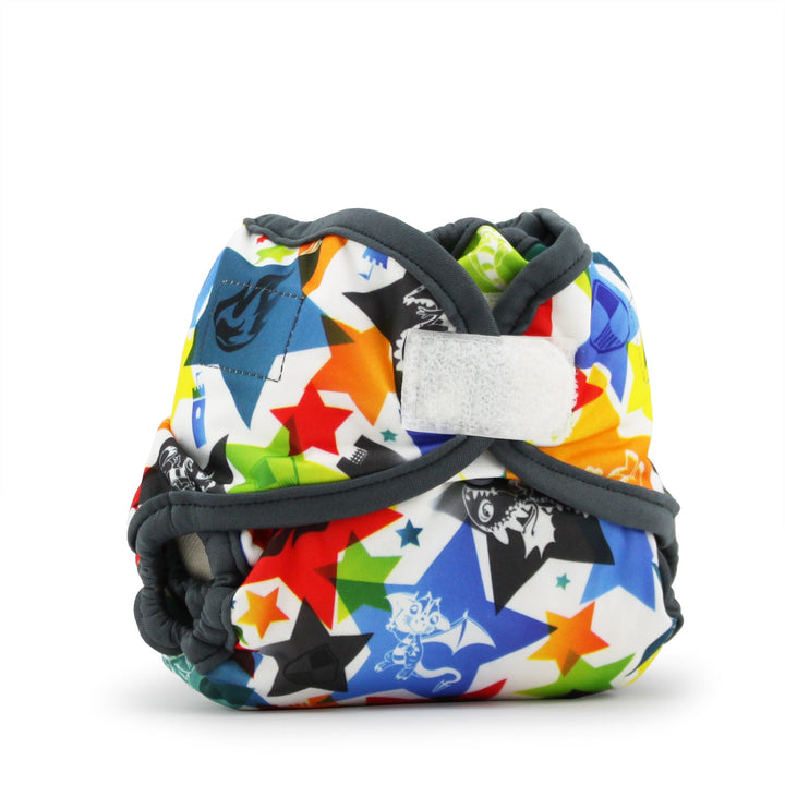 Dragons Fly (Castle trim) Rumparooz Newborn Cloth Diaper Cover - Aplix