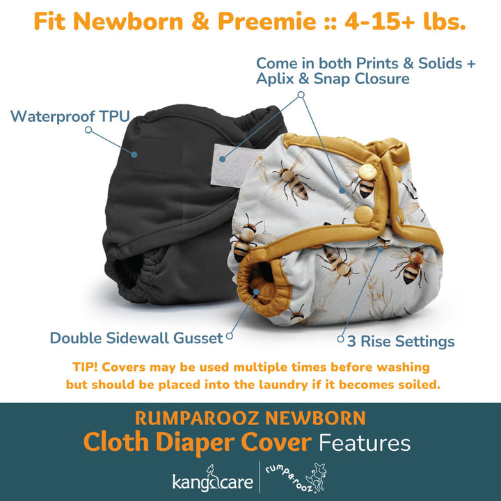 Kanga Care Rumparooz Newborn Cloth Diaper Cover Features