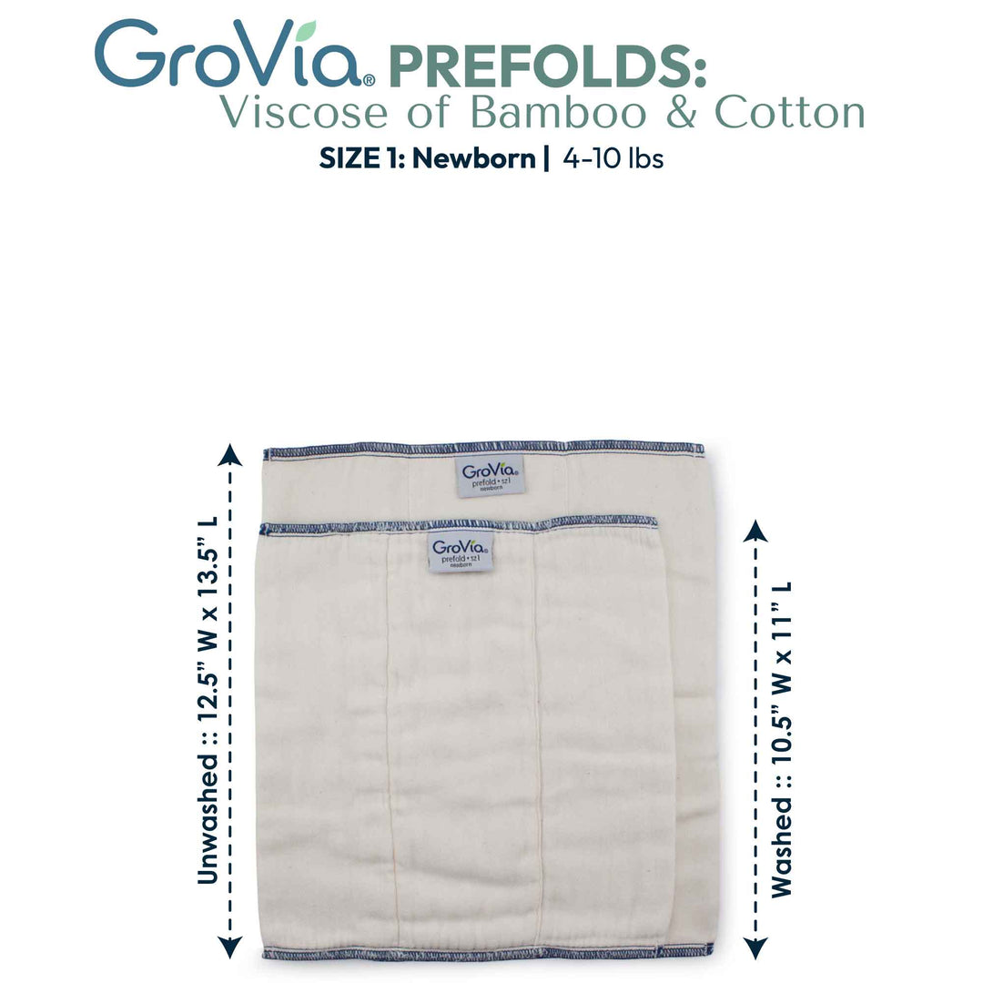 GroVia Bamboo Prefold Cloth Diapers
