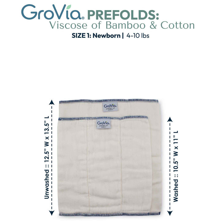GroVia Bamboo Prefold Cloth Diapers