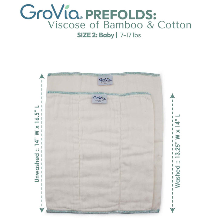 GroVia Bamboo Prefold Cloth Diapers