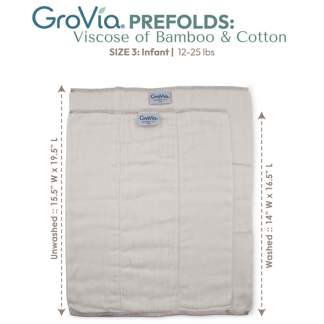GroVia Bamboo Prefold Cloth Diapers