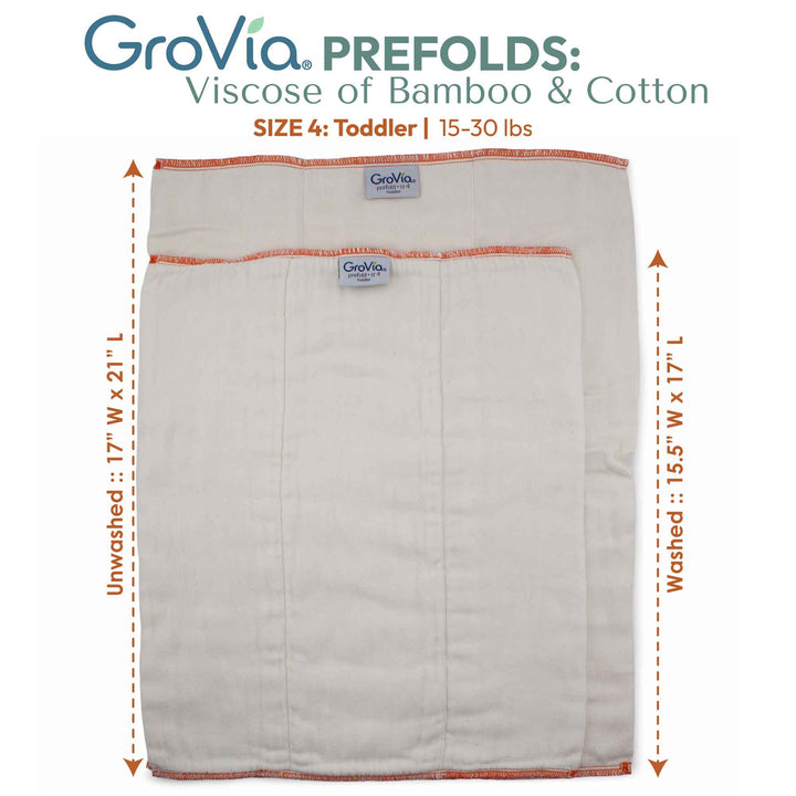 GroVia Bamboo Prefold Cloth Diapers