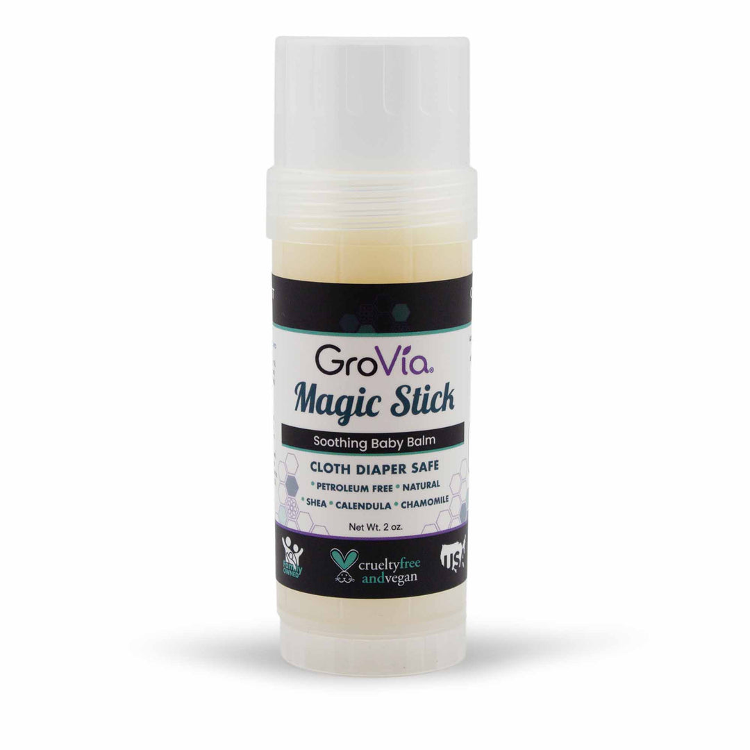 GroVia Magic Stick diaper soothing baby balm on a white background