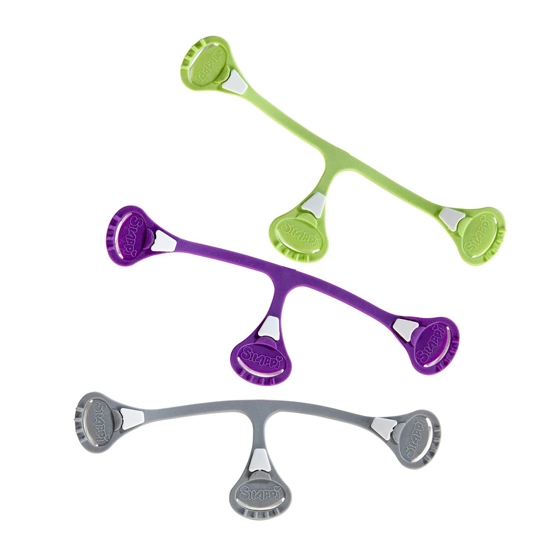 Snappi Baby Cloth Diaper Fasteners 3pk - Green, Purple, Gray