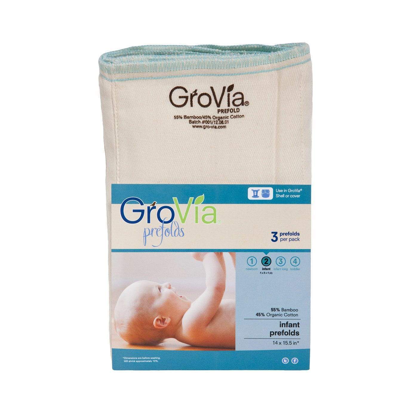 Absorbency Size 2 Prefold Cloth Diapers